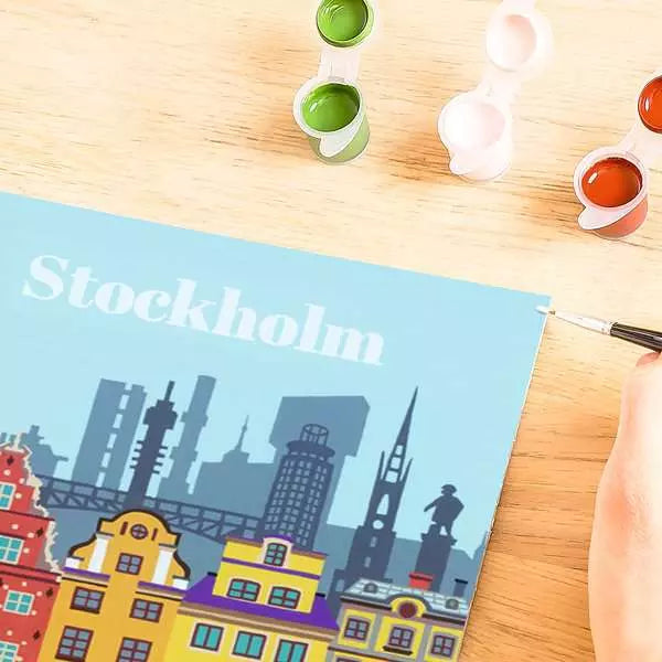 Ravensburger Malen-nach-Zahlen-Set – Stadt/Land – 30 × 24 cm – ab 12 Jahren