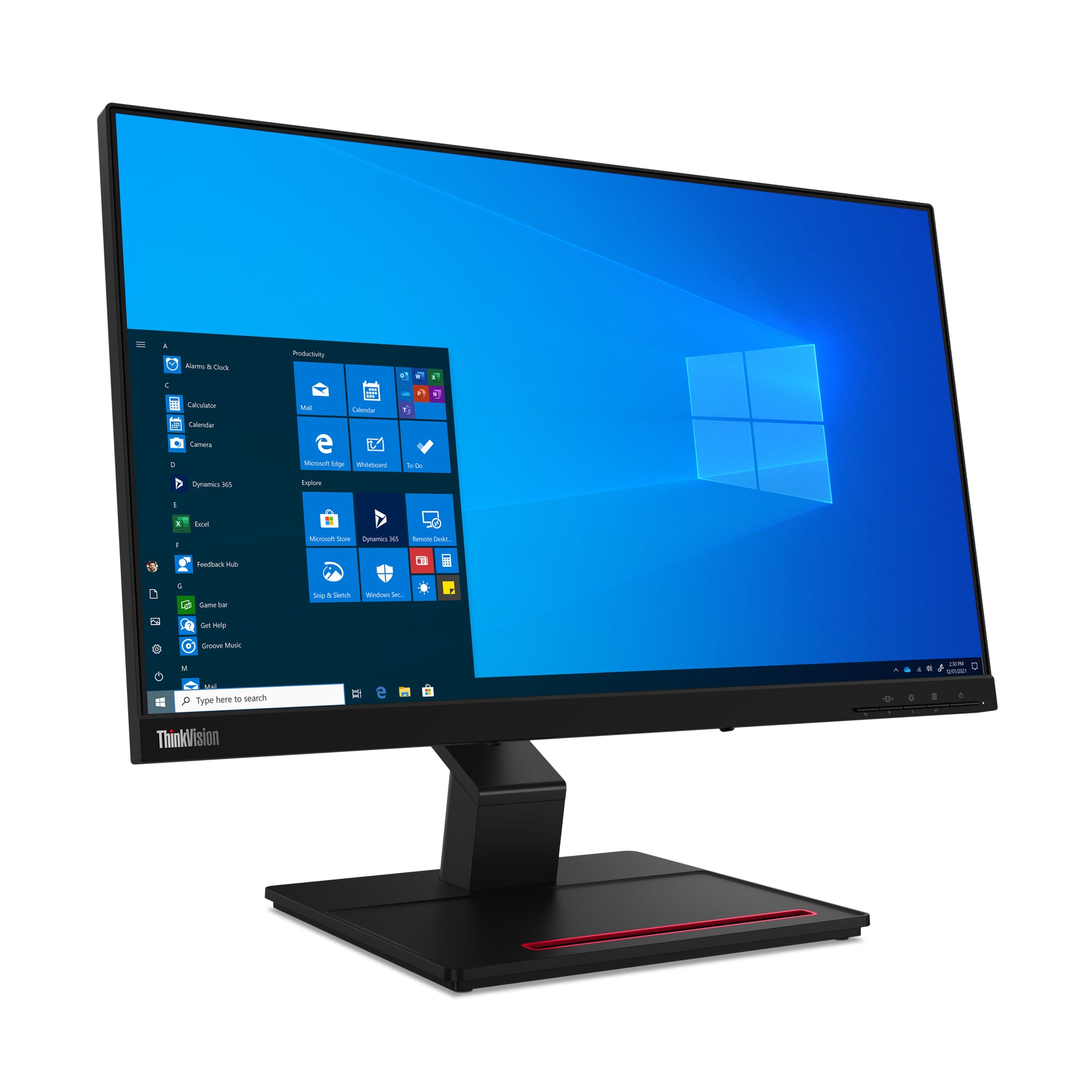 Lenovo T24t-20 – Monitor, 23,8", 1920 × 1080 (Full HD), Touch, VGA, HDMI, DisplayPort