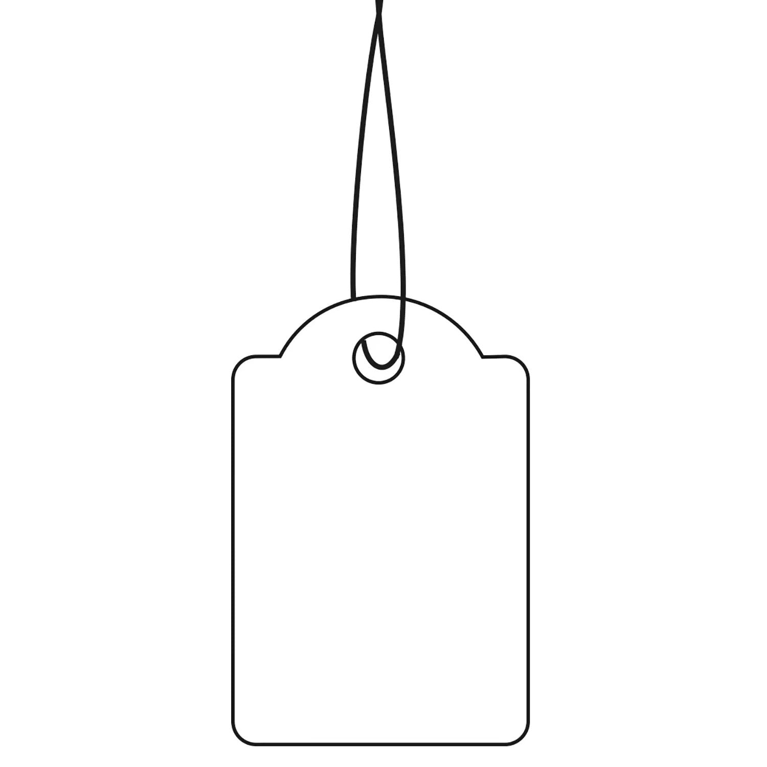HERMA Anhängeetiketten – rechteckig 18 × 28 mm, Karton, weiss, mit rotem Faden, 1'000 Stk.