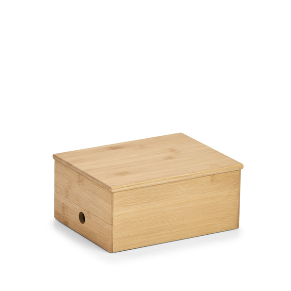 Zeller Present Aufbewahrungsbox 18872 – Bambus/Glas, 25×19×11,2 cm, Braun