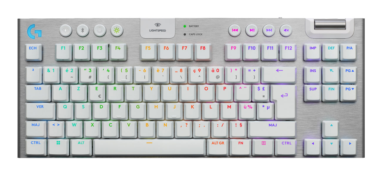 Logitech G G915 X LIGHTSPEED – Tastatur TKL – Mechanisch – Bluetooth & 2,4 GHz – RGB – AZERTY (FR) – Weiss