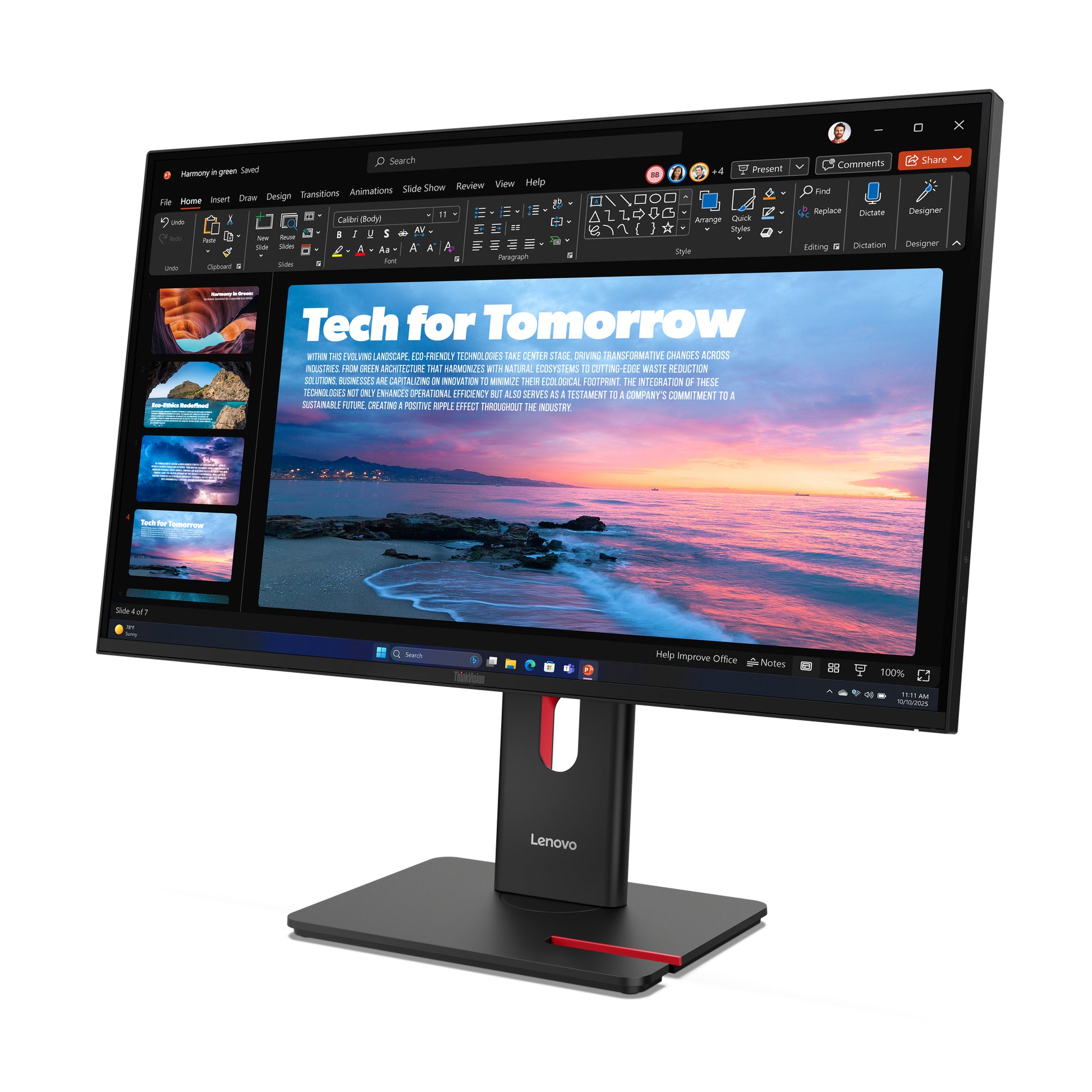 Lenovo ThinkVision T27QD-40 – 27", 2560 × 1440 (WQHD), IPS, 120 Hz, LAN