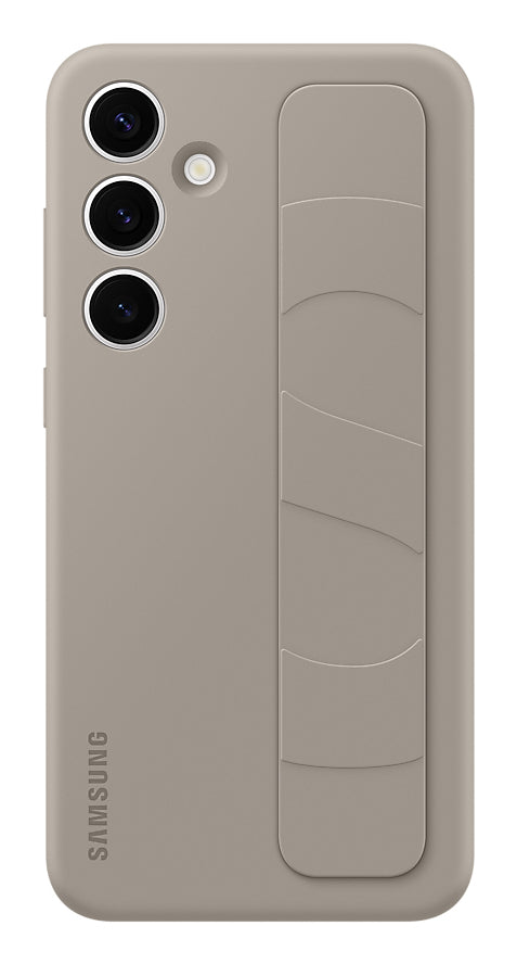 Samsung Backcover – für Samsung Galaxy S25+ – grau – Silikon – mit Ständer