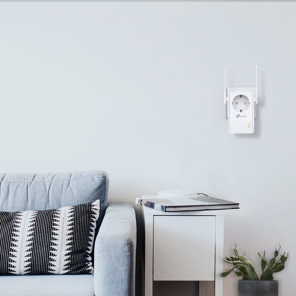 TP-Link TL-WA860RE Access Point – Wi-Fi 4 (802.11n), 300 Mbit/s, Integrierte Steckdose