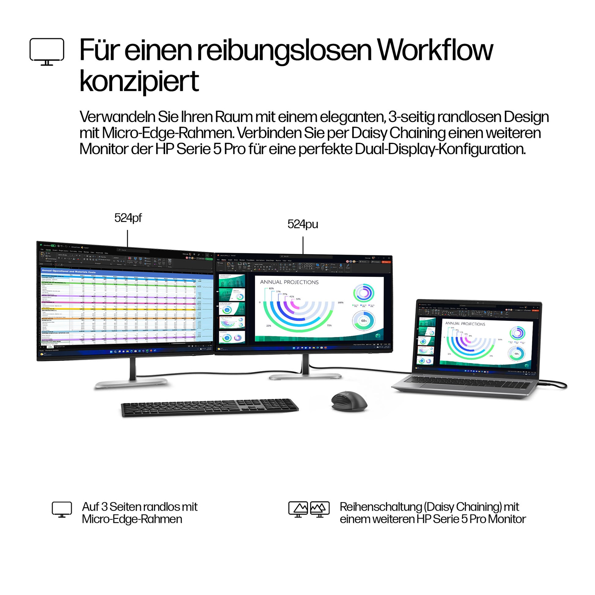 HP S5 PRO 524PU – Monitor, 1920 × 1080 (Full HD), USB-C