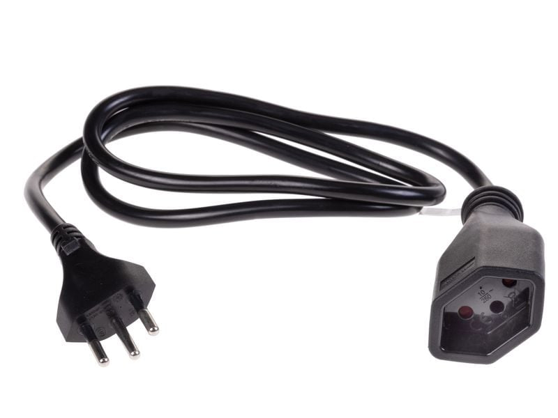 Furber. Verlängerungskabel – T12–T13, 1 m, H05VV-F 3×1 mm², schwarz