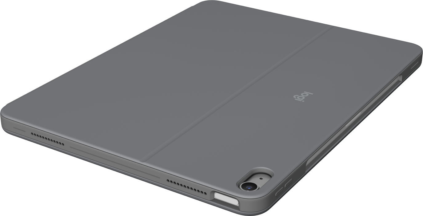 Logitech Combo Touch – Tastatur, kabelgebunden (Smart Connector), DK-Layout (DA), Grau – für iPadOS