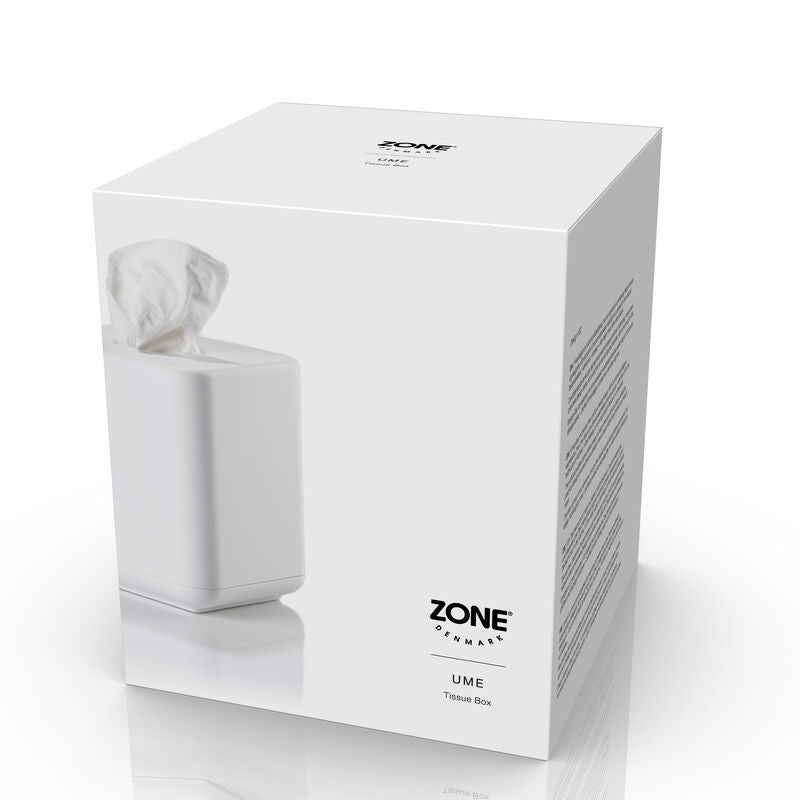 Zone Denmark Kosmetiktuchbox Ume – 13×13×15,1 cm, ABS-Kunststoff, Weiss