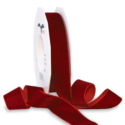 Pattberg Geschenkband Samt Bordeaux – 25 mm × 10 m – 1 Stk.