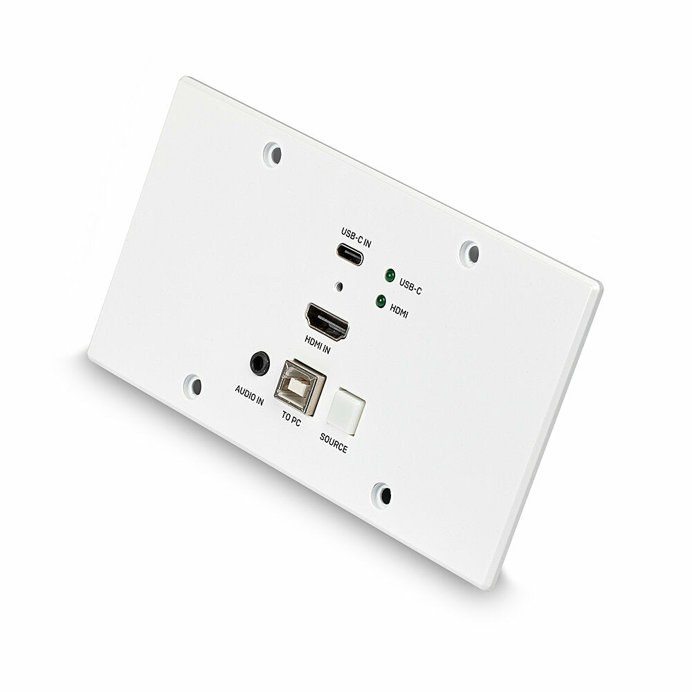 Lindy HDMI/USB-C KVM-Extender über HDBaseT, bis 150 m, EU WallPlate
