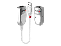 Lindy 42805 USB-Extender – USB zu Cat.5, bis 50 m, USB 1.1, DC-Stecker, Grau
