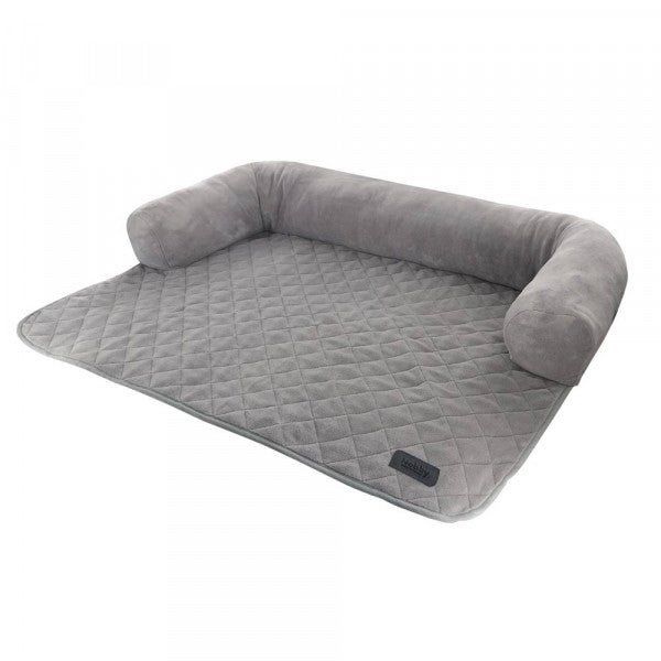 Nobby Bodenmatte Penka – 74 × 91 cm, Grau, Plüsch/Mikrofaser, Dicke 10 cm