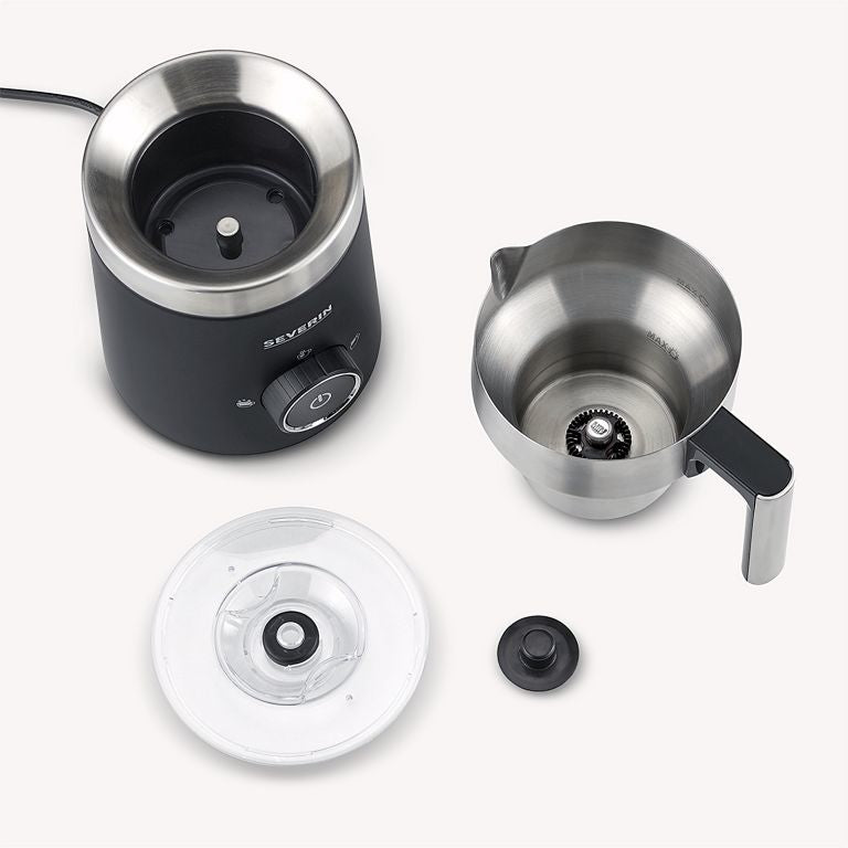 Severin Milchaufschäumer SM 3585 – 500 ml, Induktion – Schwarz/Edelstahl
