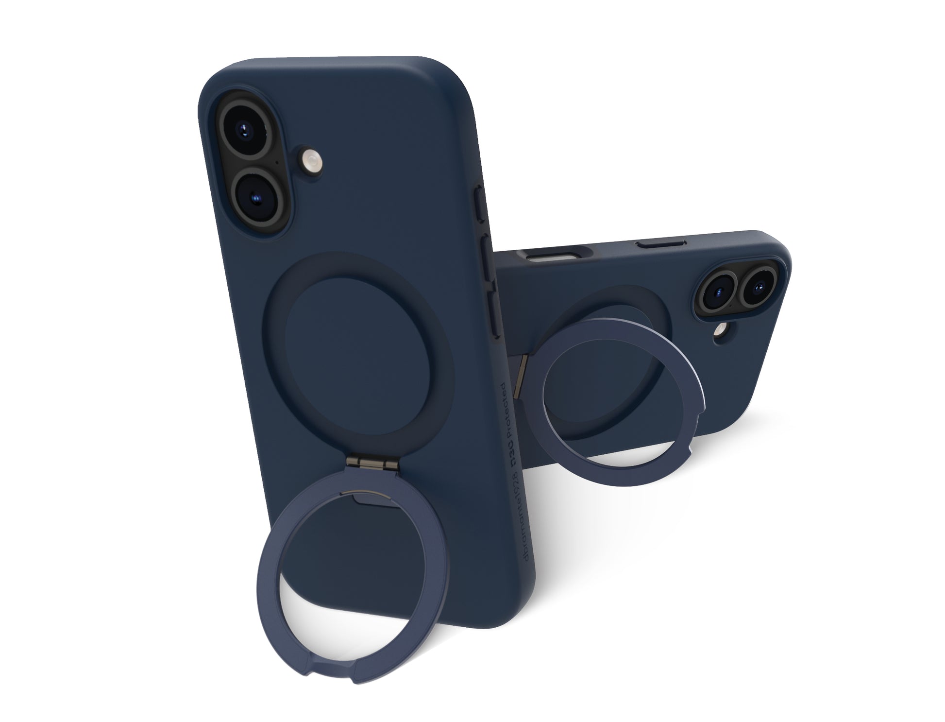 dbramante1928 Iceland Ultra D3O Backcover – für Apple iPhone 16 Plus, mit Ständer, Recycelter Kunststoff, Blau