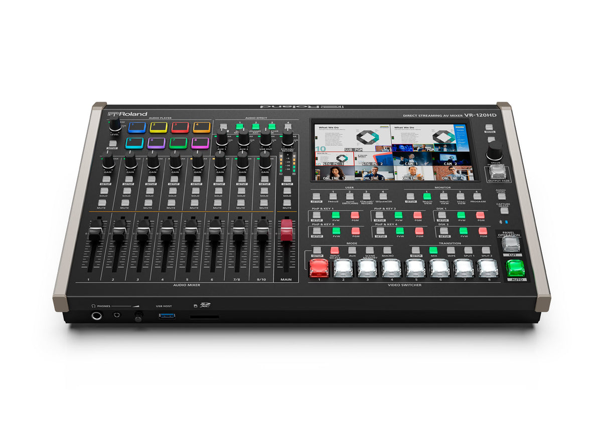 Roland VR-120HD – USB-Mischpult (42 Kanäle), USB-Audio 24 Bit/48 kHz, Schwarz