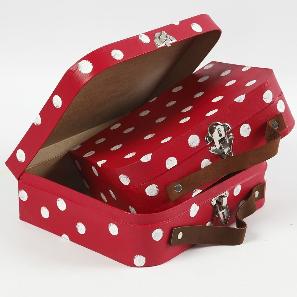 Creativ Company Aufbewahrungstruhe, Papp-Schachtel, Natur, 5,5 × 20 × 8 cm, 22,5 × 18 × 6,5 cm, Set à 2