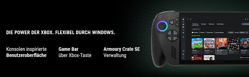 ASUS ROG Ally X – 7", 1 TB, 24 GB RAM, Wi-Fi, Schwarz