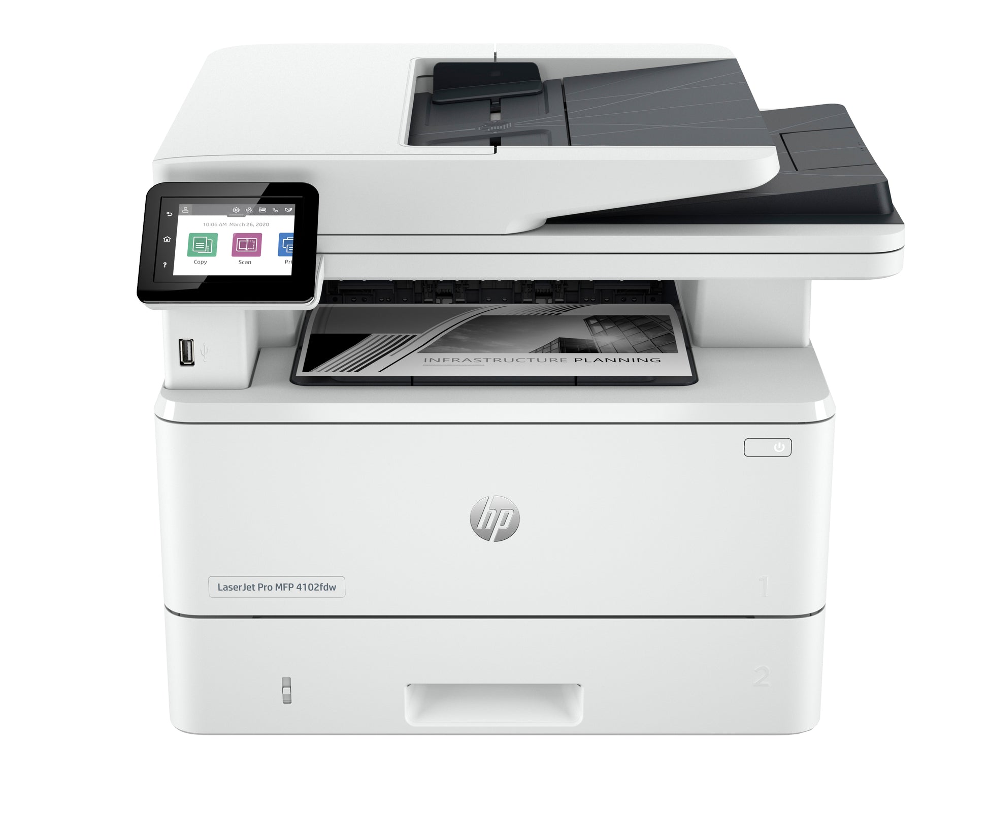 HP LASERJET PRO 4102FDW – S/W Laser-MFP A4, 4-in-1 – WLAN – Duplex, ADF – 40 ppm S/W