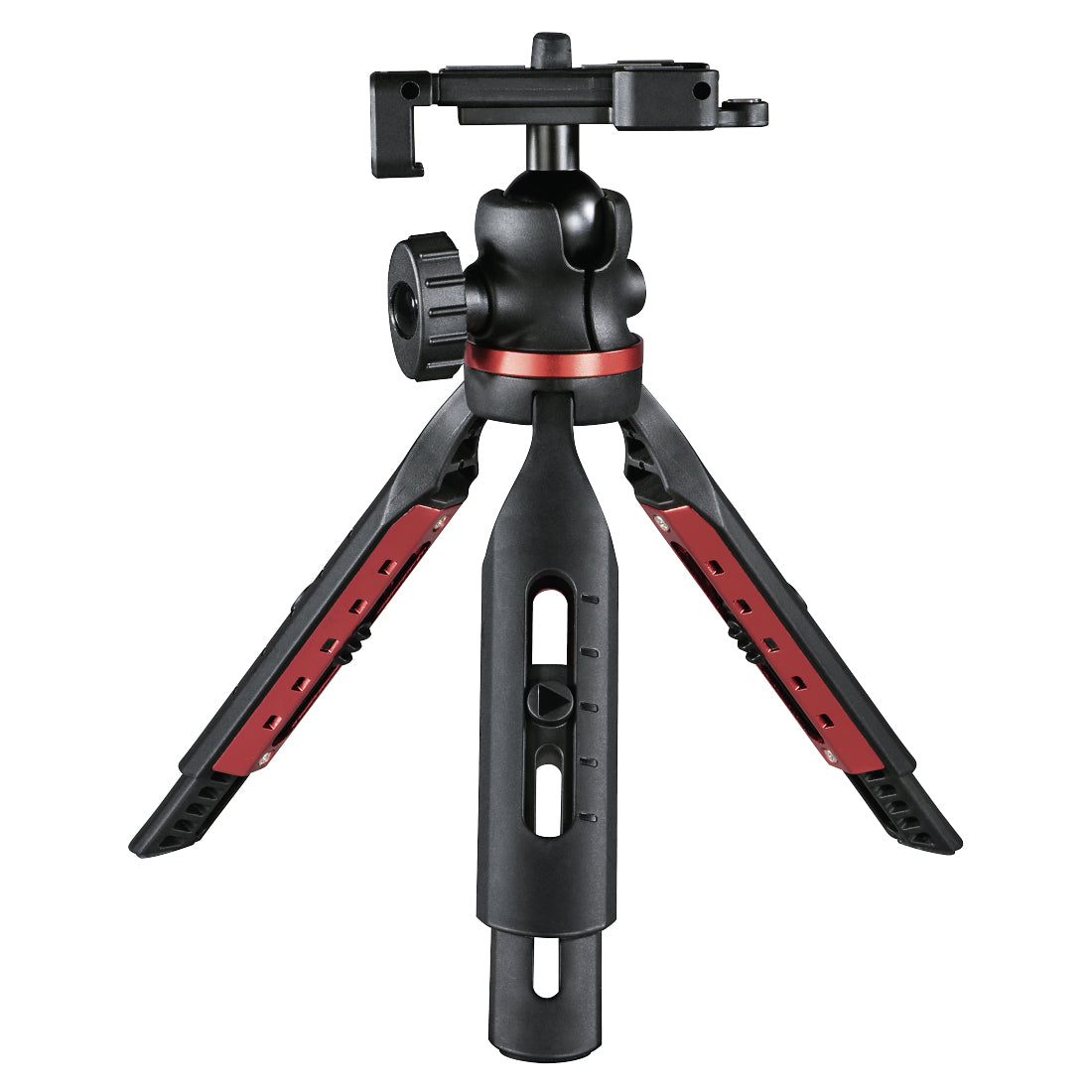 Hama Solid Mini-Stativ – 3-Bein, höhenverstellbar 16–19 cm, 1/4" Gewinde – für Smartphones (5,9–9,0 cm), Digit