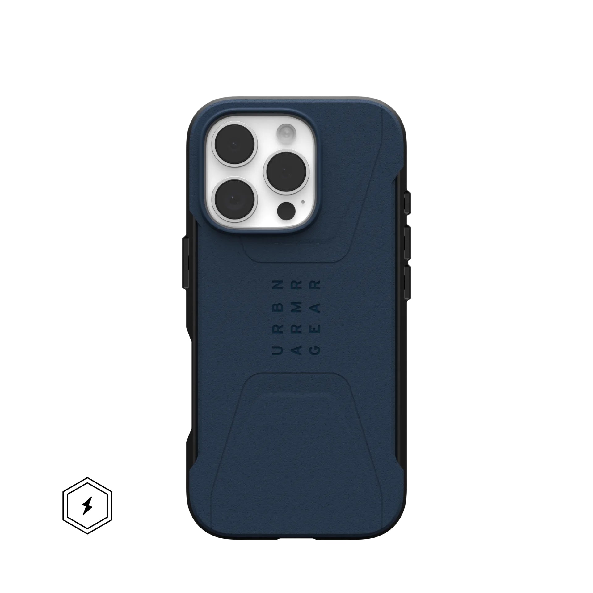 Urban Armor Gear Backcover Civilian – für Apple iPhone 16 Pro – navy – MagSafe-kompatibel