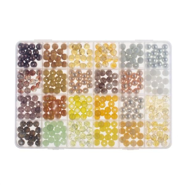 GLOREX Glasperlen – Gelb – Ø 5 mm – 360 Stk.