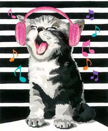 Ravensburger Bastelset – Katze – inklusive Acrylfarben auf Wasserbasis – ab 12 Jahren