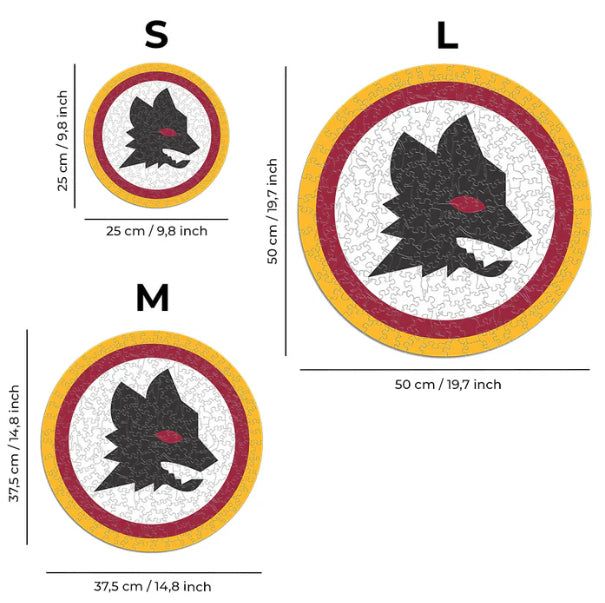 Iconic Puzzles AS Roma - Lupetto Logo – Logikspiel, 1 Spieler, ab 10 Jahren