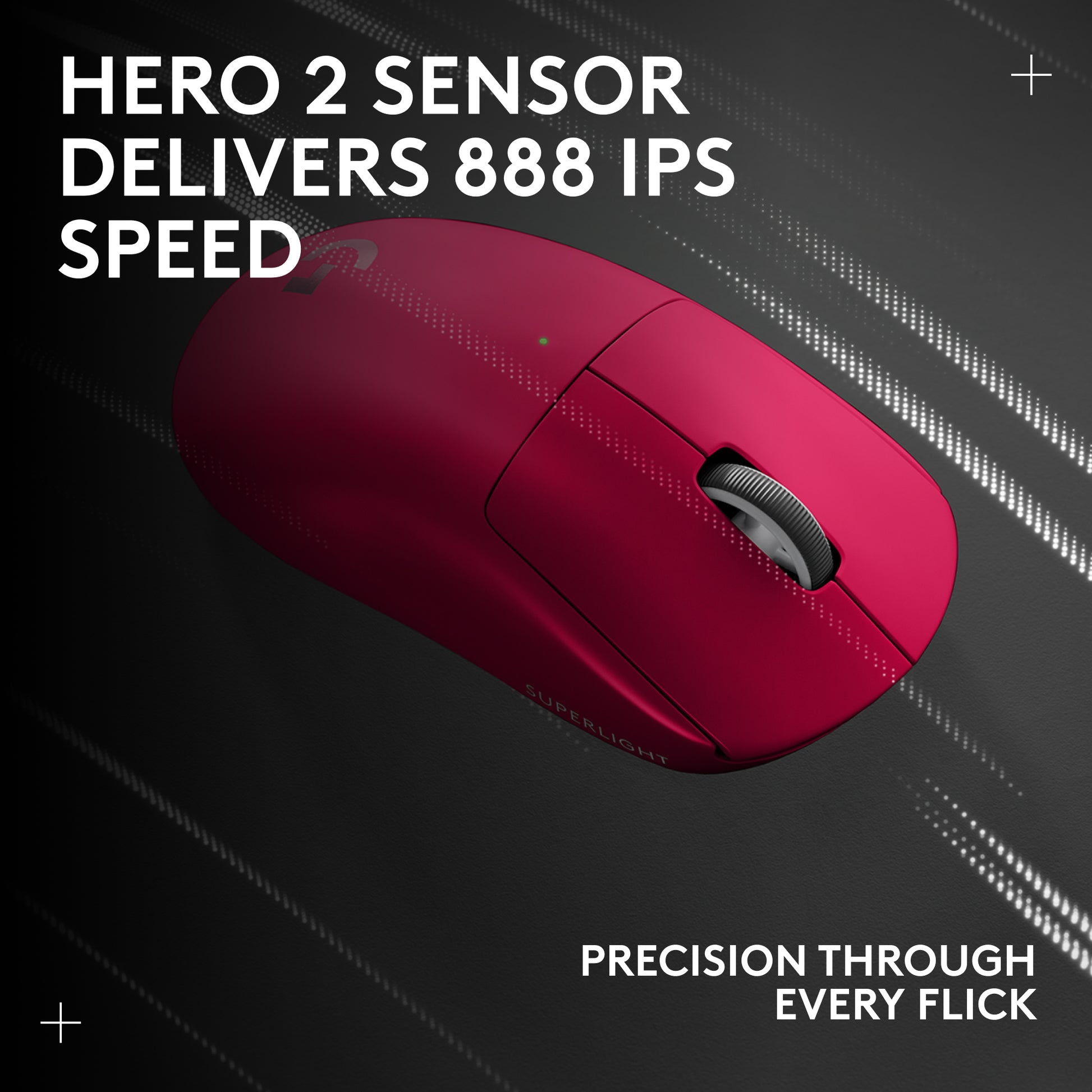 Logitech G G PRO X SUPERLIGHT 2 – Gaming-Maus – Kabellos (2,4 GHz), 32000 DPI, Rechts, Magenta