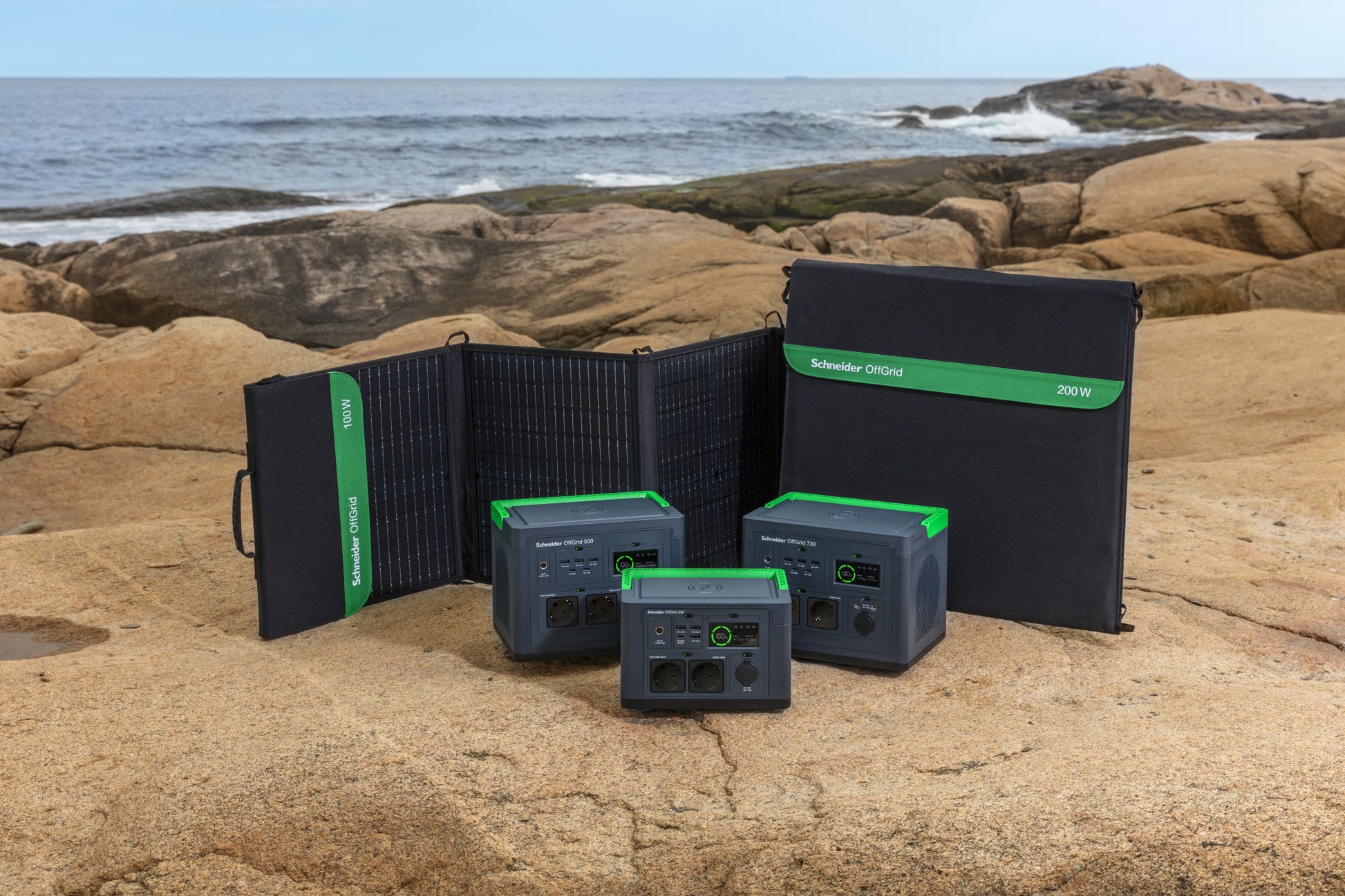 APC OffGrid 500 – Powerstation, 517 Wh, 500 W AC, Li‑Ion, 2× Schuko (Typ F), LCD, Kabelloses Laden
