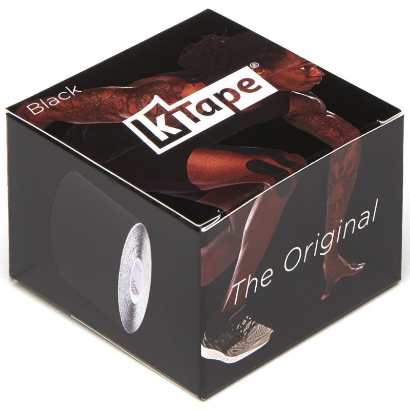 K-Tape Kinesiotape-Binde – 50 mm × 5 m, schwarz, Baumwolle, Spandex, 1 Stück