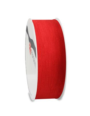 Pattberg Geschenkband, Polyester, Einfarbig, Rot, 25 mm × 2 m, 10 Stk.