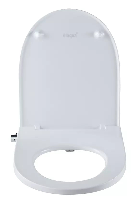 Diaqua Toilettensitz – Duroplast, weiss, verlängert, mit Deckel, Soft-Close, 42–48,3 × 37 cm
