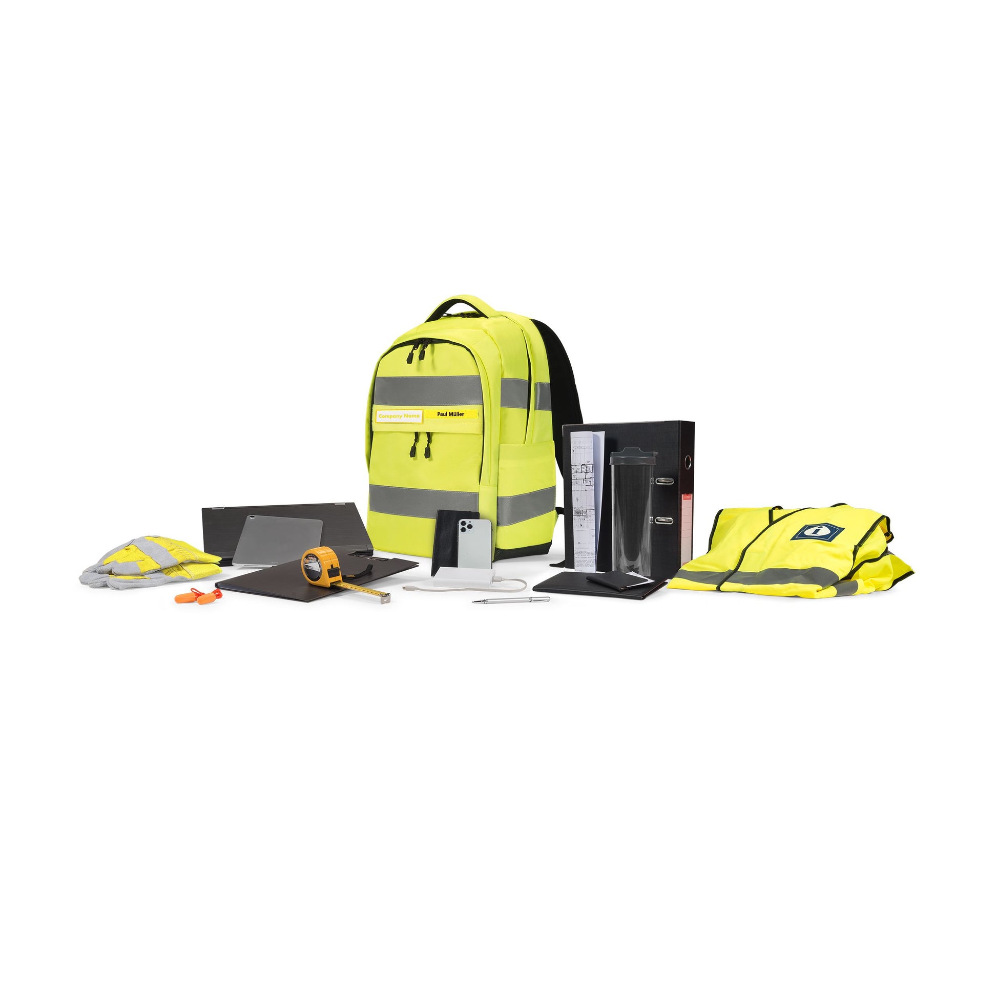 DICOTA Freizeit-Rucksack – 25 l, gelb, Hi-Vis