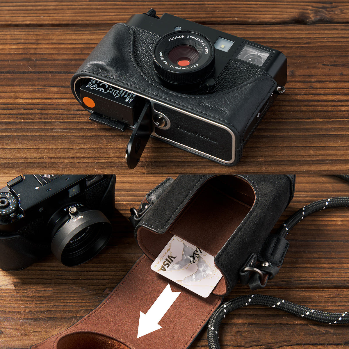 SmallRig 5219 Kamerahülle – für Fujifilm X half – Leder, Mikrofaser, Nylon – Schwarz