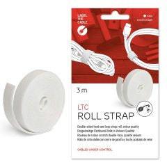 Label-the-cable Klettband, 16 mm × 3 m – weiss