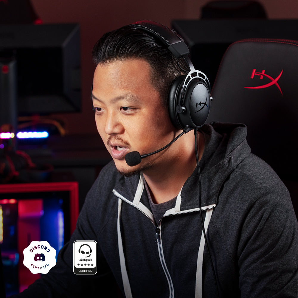 HyperX Cloud Alpha Gaming-Headset – Over-Ear, Kabelgebunden, 3,5 mm Klinke, für PC, PS5, PS4 und mehr, Schwarz/Rot