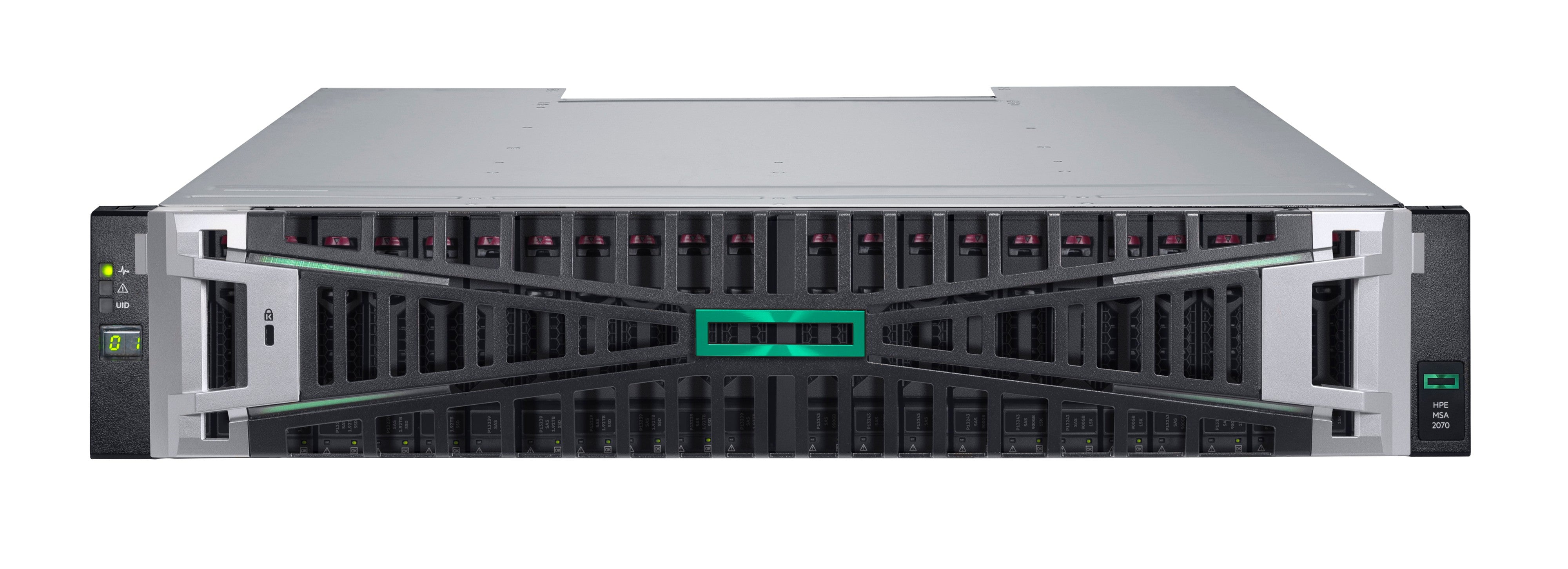 HPE MSA 2070 – 12-Bay Rack 2U SAN – 25GbE, 23.04 TB (vorinstalliert), für 2,5" HDD/SSD, SAS
