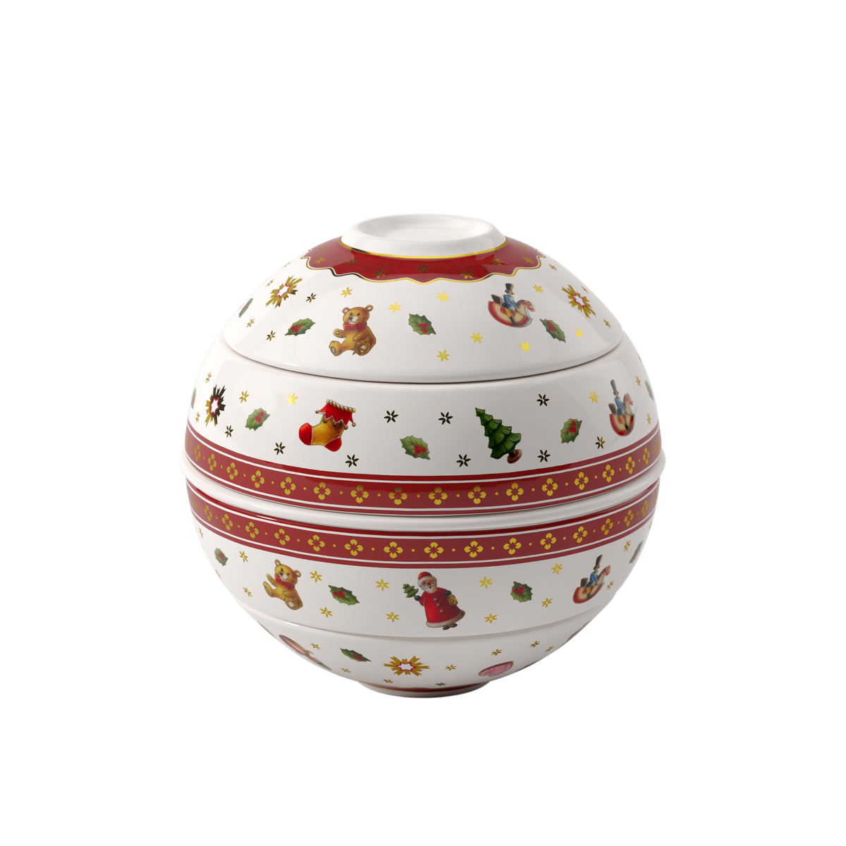 Villeroy & Boch Schüssel Toys Delight Boule – Ø 14 cm, H 13,8 cm, Porzellan, Rot, spülmaschinenfest