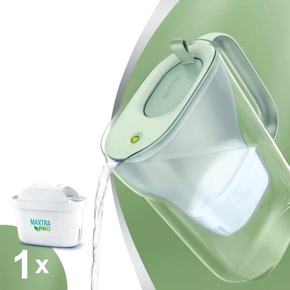 BRITA 1052237 – Wasserfilter-Kanne 1,4 l, Filterwechselanzeige, Kunststoff, Hellgrün
