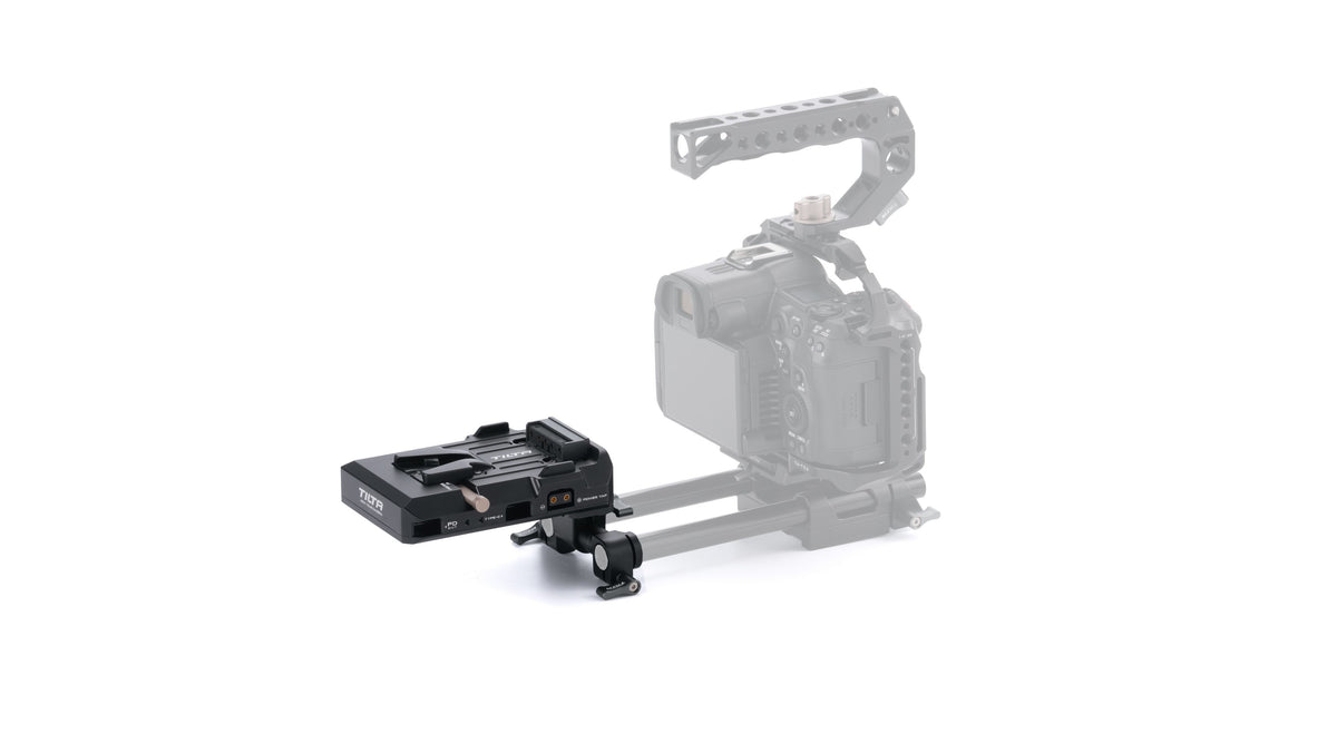 Tilta TA-BTP3-V-B V-Mount-Akkuplatte – Schwarz, Aluminium/Edelstahl – 152,4 × 101,6 × 101,6 mm, 453,5 g