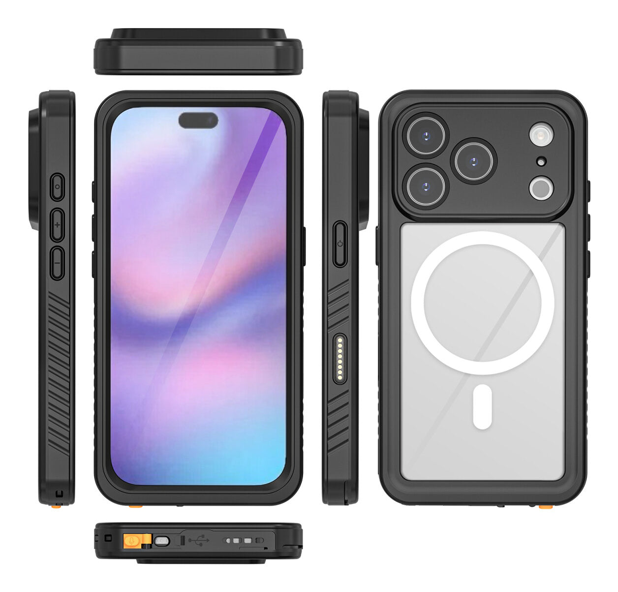 4smarts Wasserdichte Smartphone-Tasche – für Apple iPhone 17 Pro – Schwarz