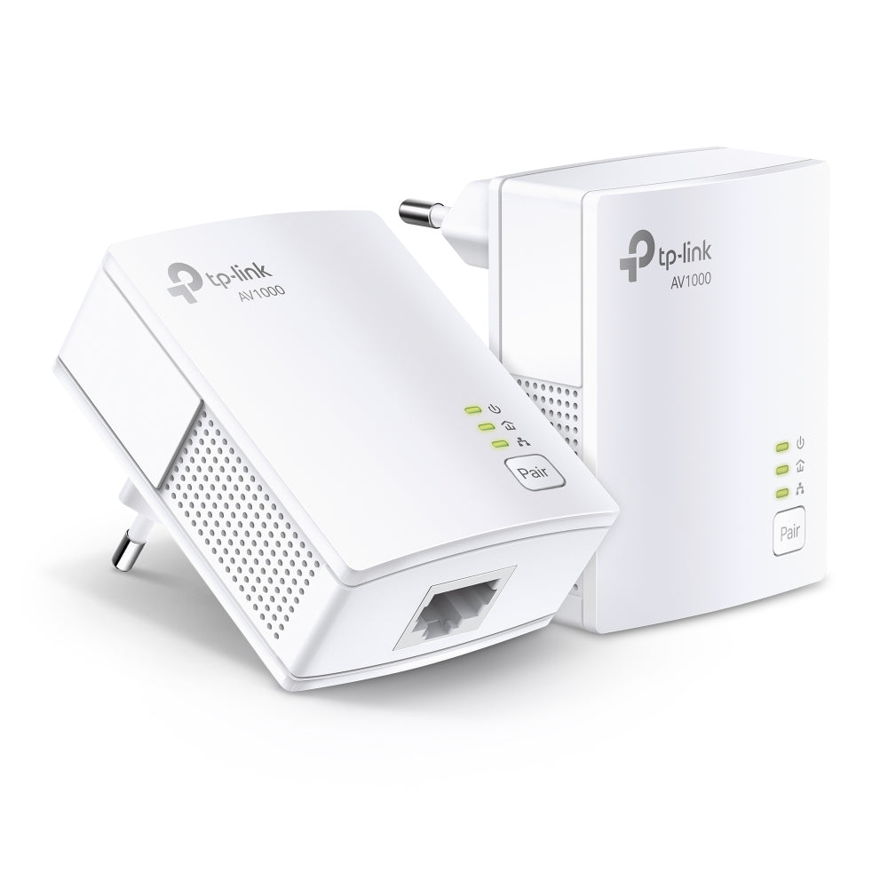 TP-Link TL-PA717 KIT – Powerline-Kit (AV1000, 1 Gbit/s) – 2er-Set, 1× Gigabit RJ-45, HomePlug AV2