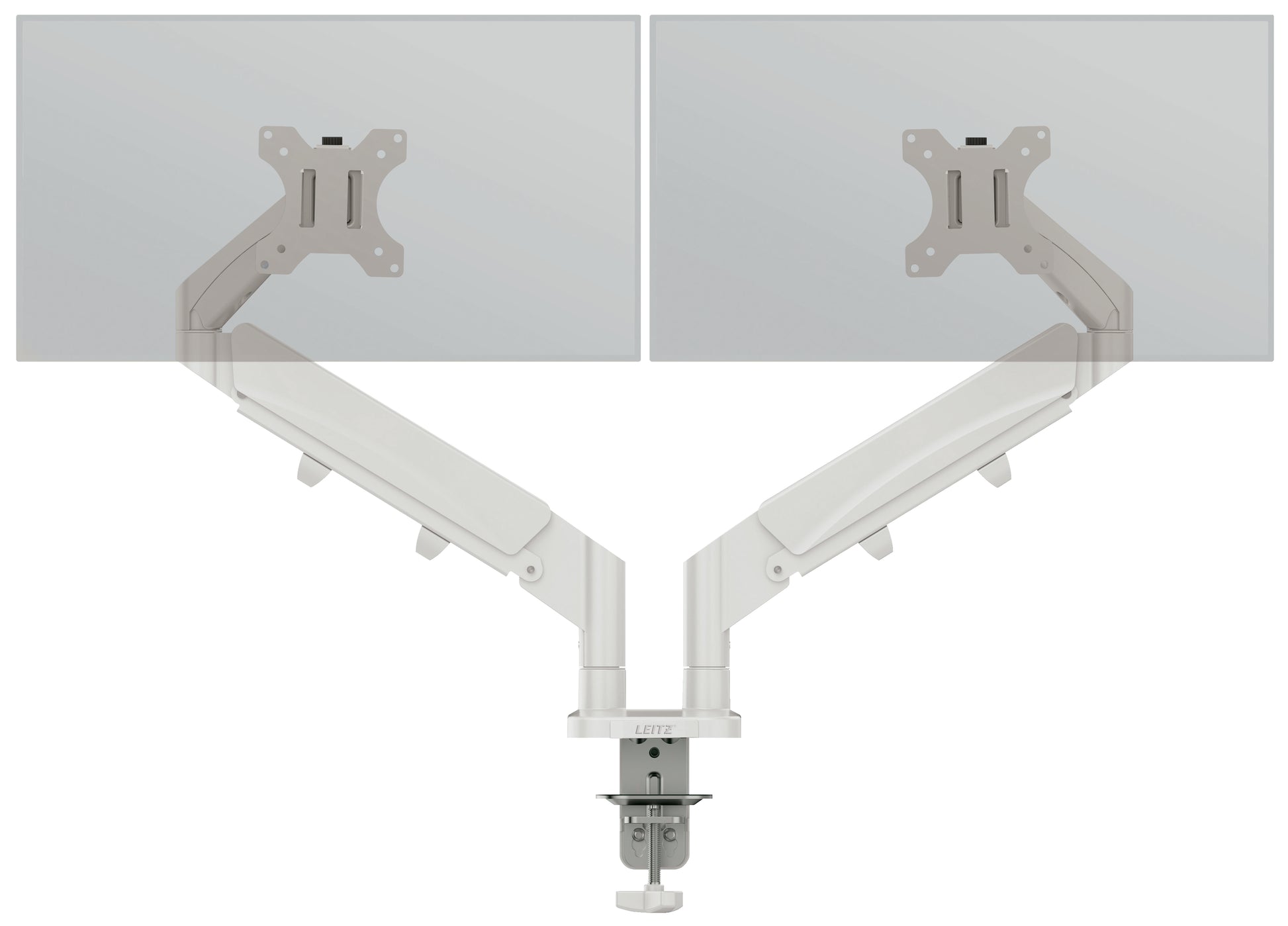 Leitz Ergo 65370085 – Monitorarm, Dual, bis 32", VESA 75 × 75/100 × 100 mm, 9 kg, grau