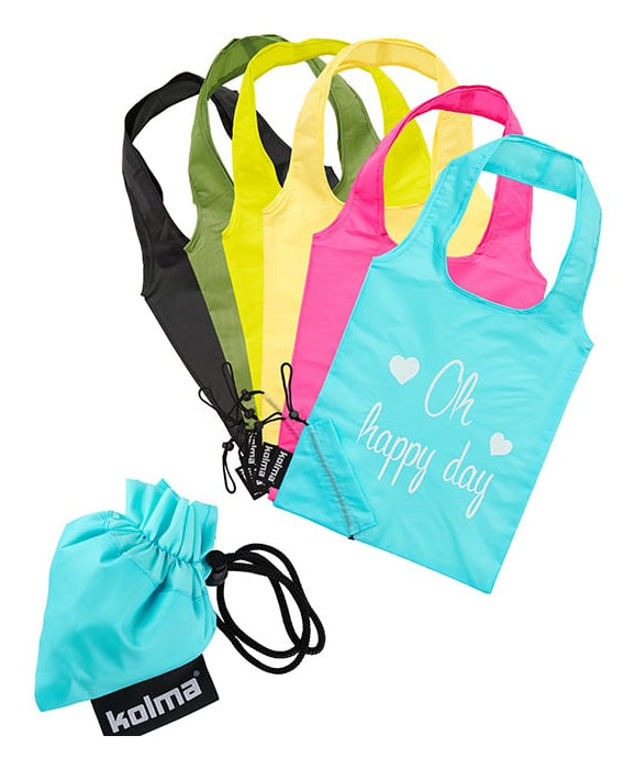 Kolma Stofftasche, rPET-Filz, Motiv Oh happy day, 345×390×5 mm