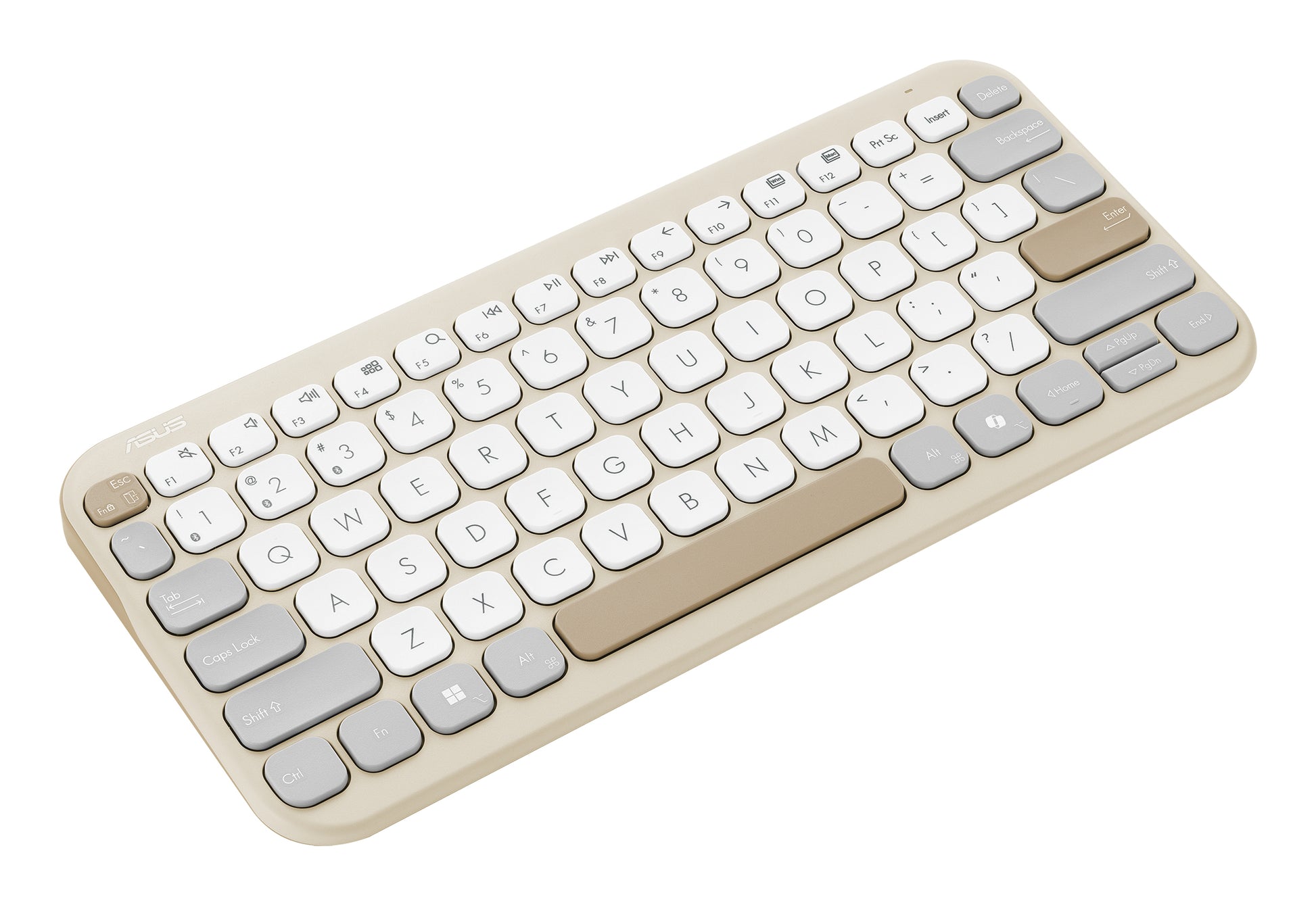 ASUS Marshmallow KW100 – Tastatur 75% – Schere – Bluetooth – QWERTZ (DE) – ohne Ziffernblock