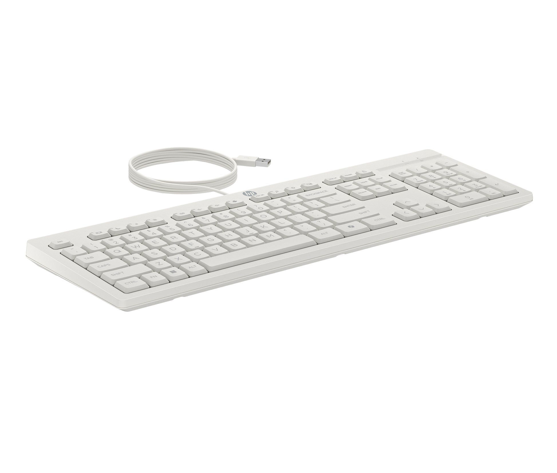 HP 225 – Tastatur- und Maus-Set 100% – kabelgebunden (USB-A) – Weiss – für PCs mit freiem USB-A-Anschluss