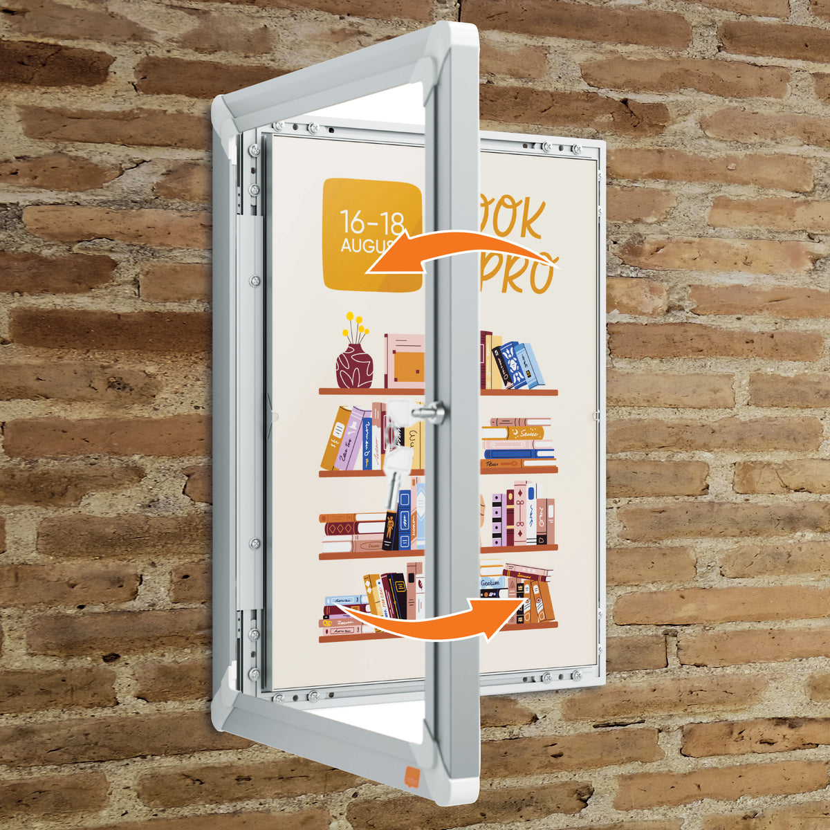 Nobo Plakatrahmen Premium Plus – für A3 – abschliessbar – Silber – Aluminium/Polypropylen (PP)