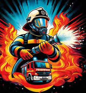 Goldbuch Schultüte ohne Inhalt – Feuerwache – 70 cm, rund, Karton, Orange, Klebeband, 1er-Pack