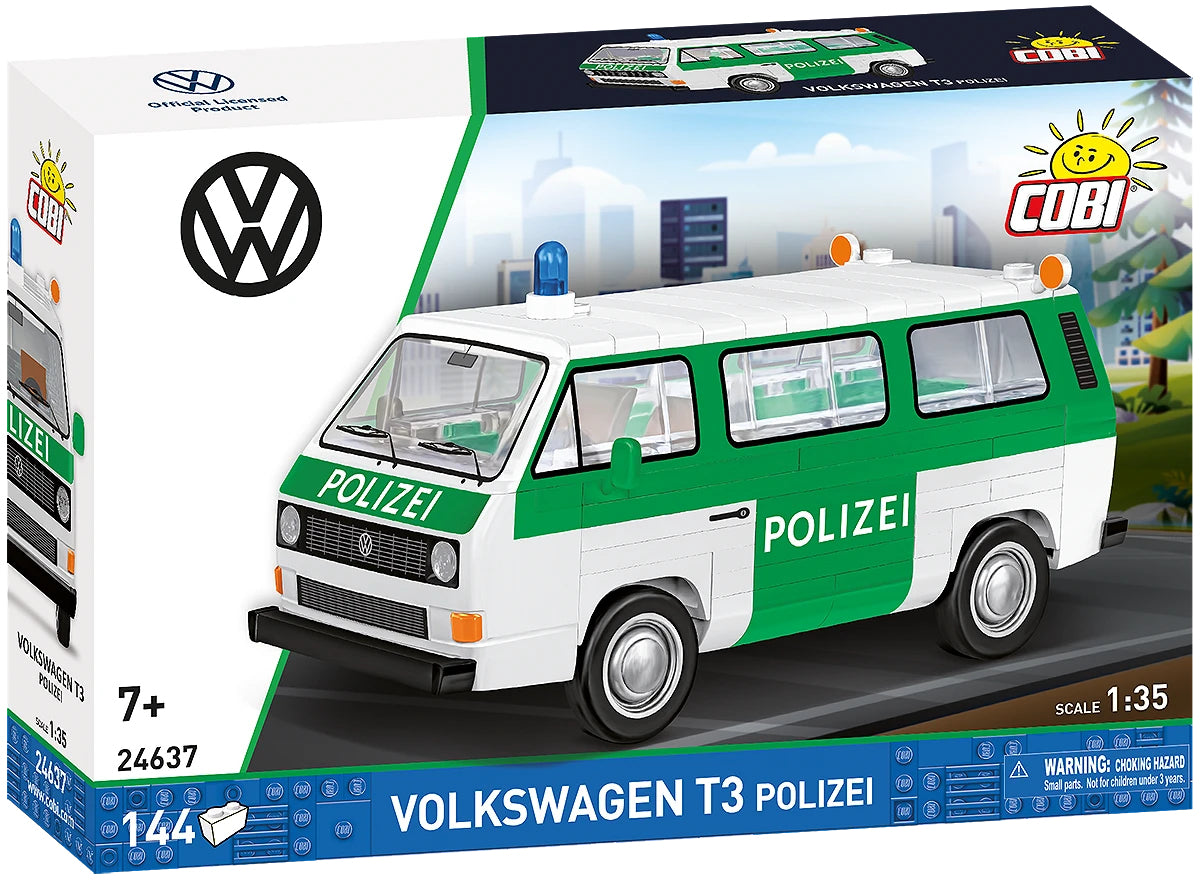 COBI VW T3 Bausatz – Polizei – ab 7 J. – Kunststoff, grün, weiss