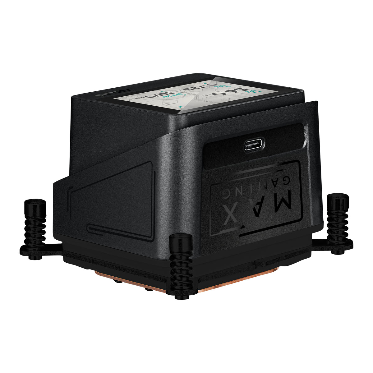 ASUS MAX GAMING LC 360 ARGB LCD – CPU-Kühler – 360 mm, 3×120 mm Lüfter, LCD, für LGA 1851, AM4, AM5 und andere